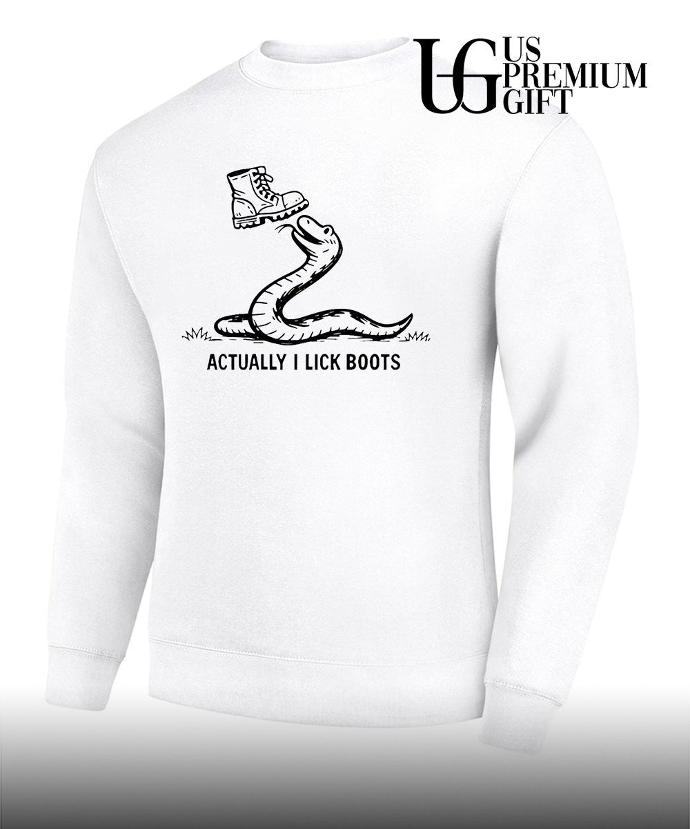 Gadsden Snake Boot Symbolism Actually I Lick Boots shirt Unisex