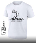 Gadsden Snake Boot Symbolism Actually I Lick Boots shirt Unisex