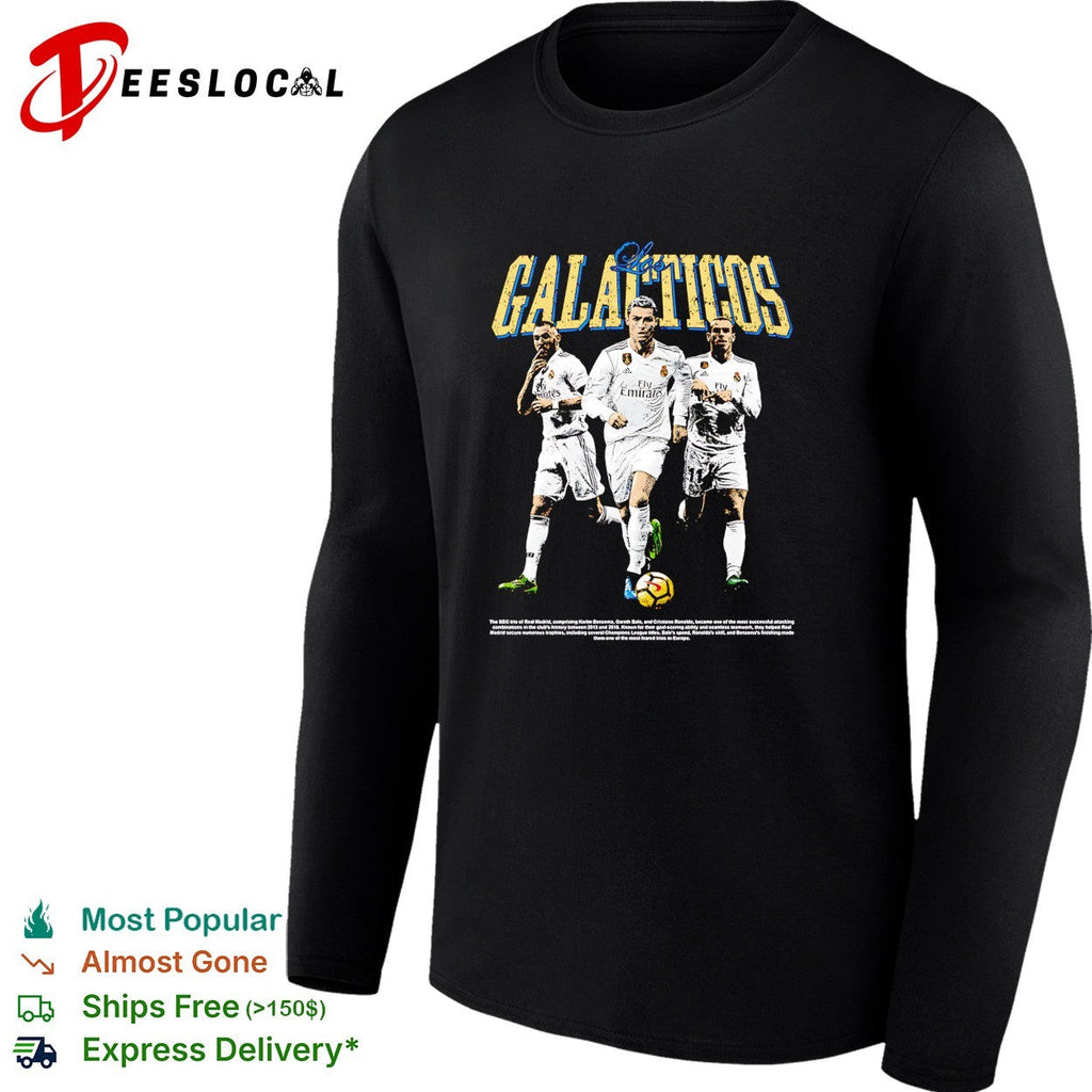 Galacticos Real Madrid Benzema Ronaldo Bale portrait shirt Unisex