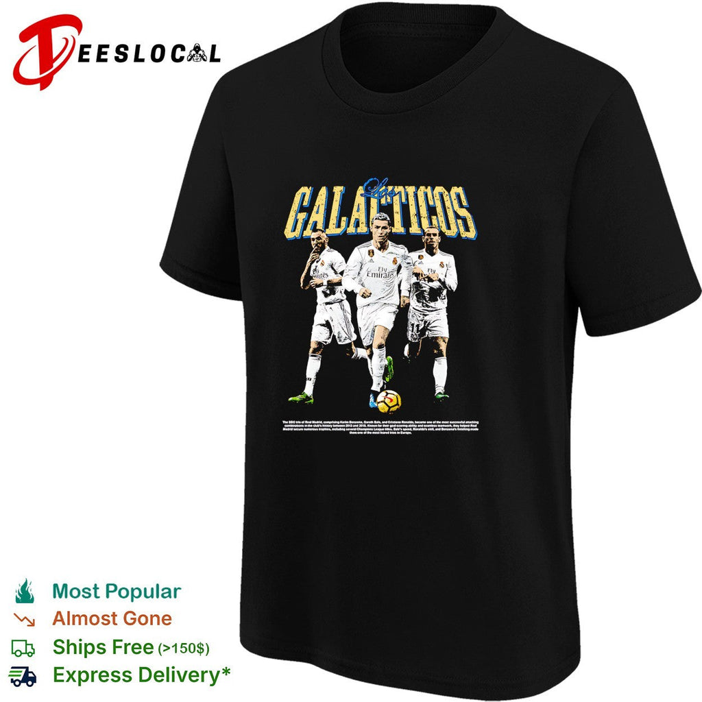 Galacticos Real Madrid Benzema Ronaldo Bale portrait shirt Unisex