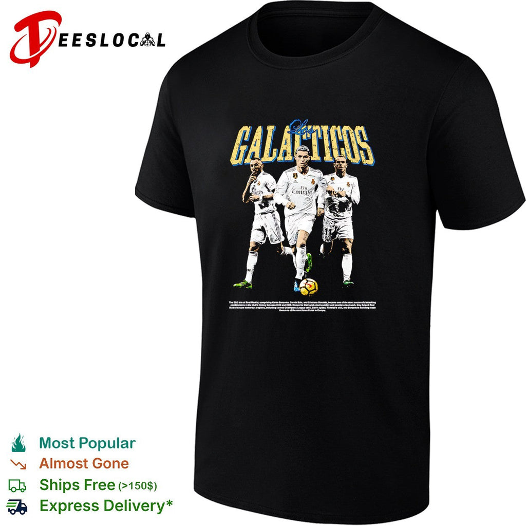 Galacticos Real Madrid Benzema Ronaldo Bale portrait shirt Unisex