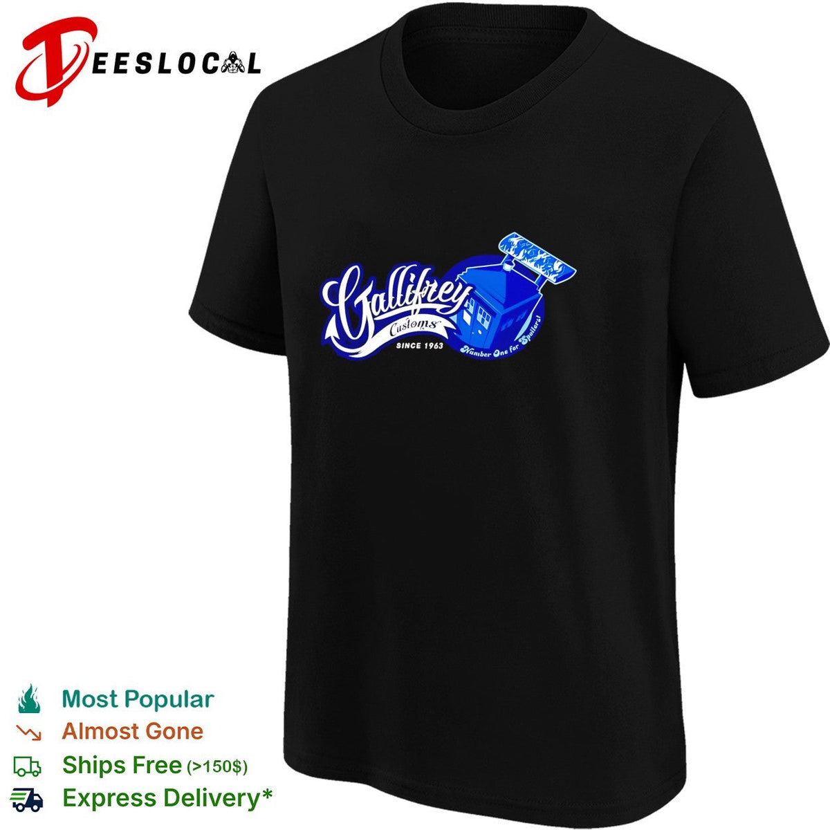 Gallifrey Customs TARDIS since 1963 Doctor Who skateboard shirt Unisex