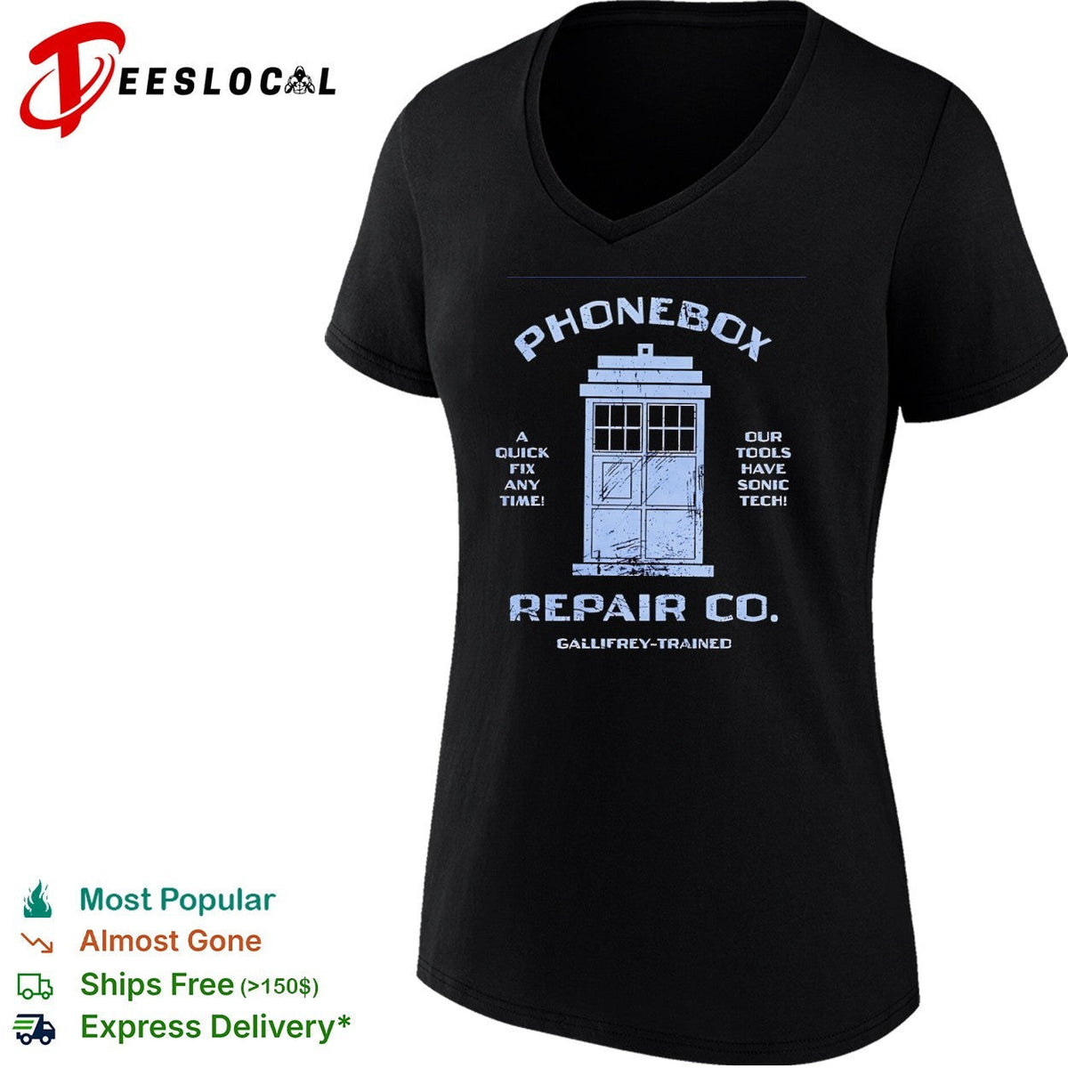 Gallifrey-trained Phonebox repair co a quick fix any time shirt Unisex