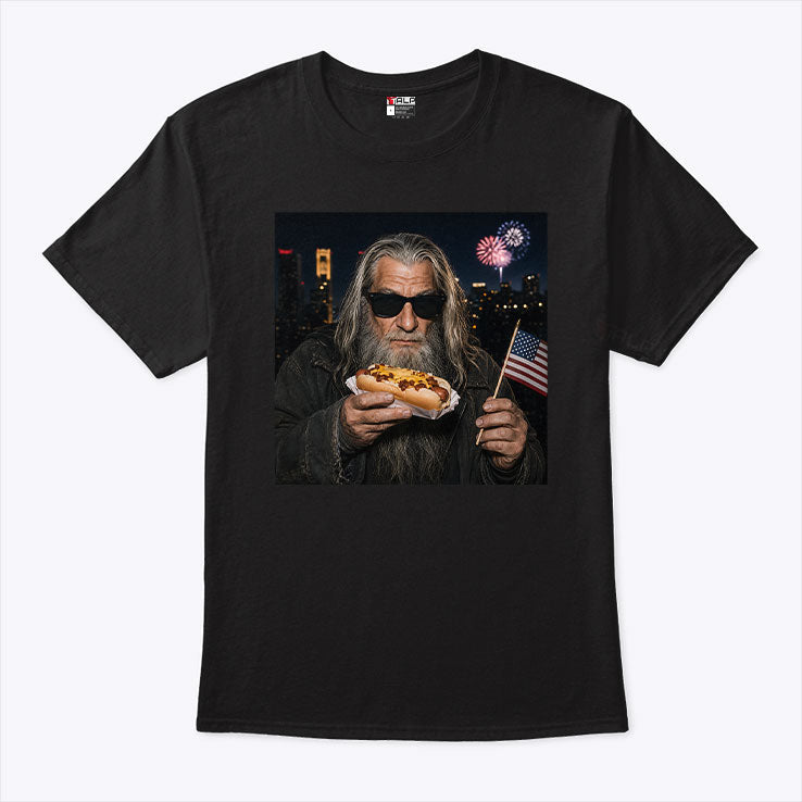 Gandalf Wizard Hot Dog 4th Of July T Shirt Unisex