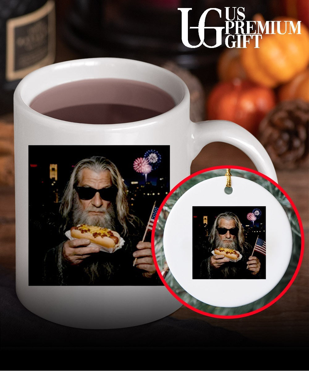 Gandalf Wizard Hot Dog 4th Of July shirt Unisex