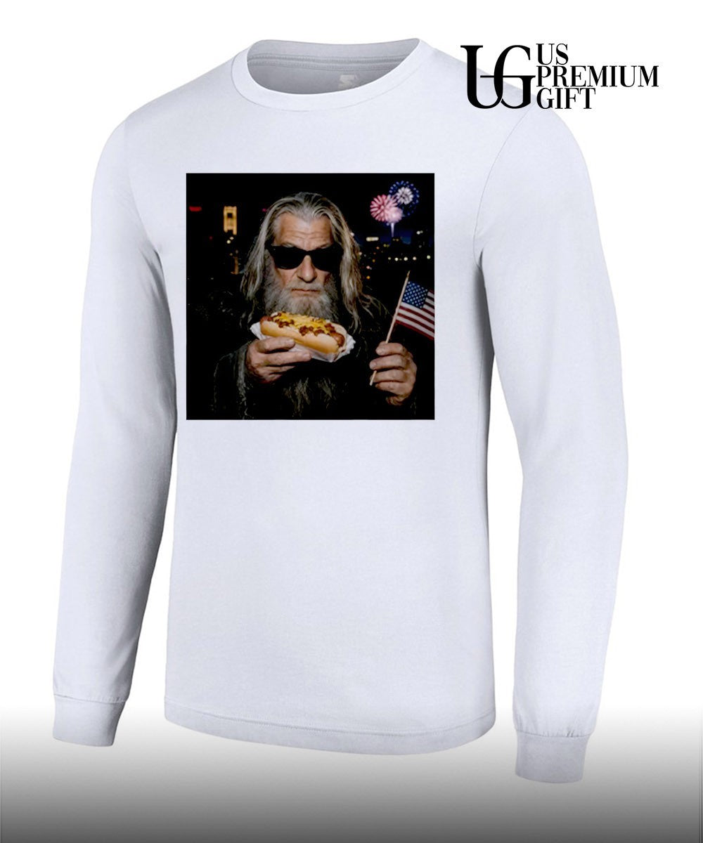 Gandalf Wizard Hot Dog 4th Of July shirt Unisex