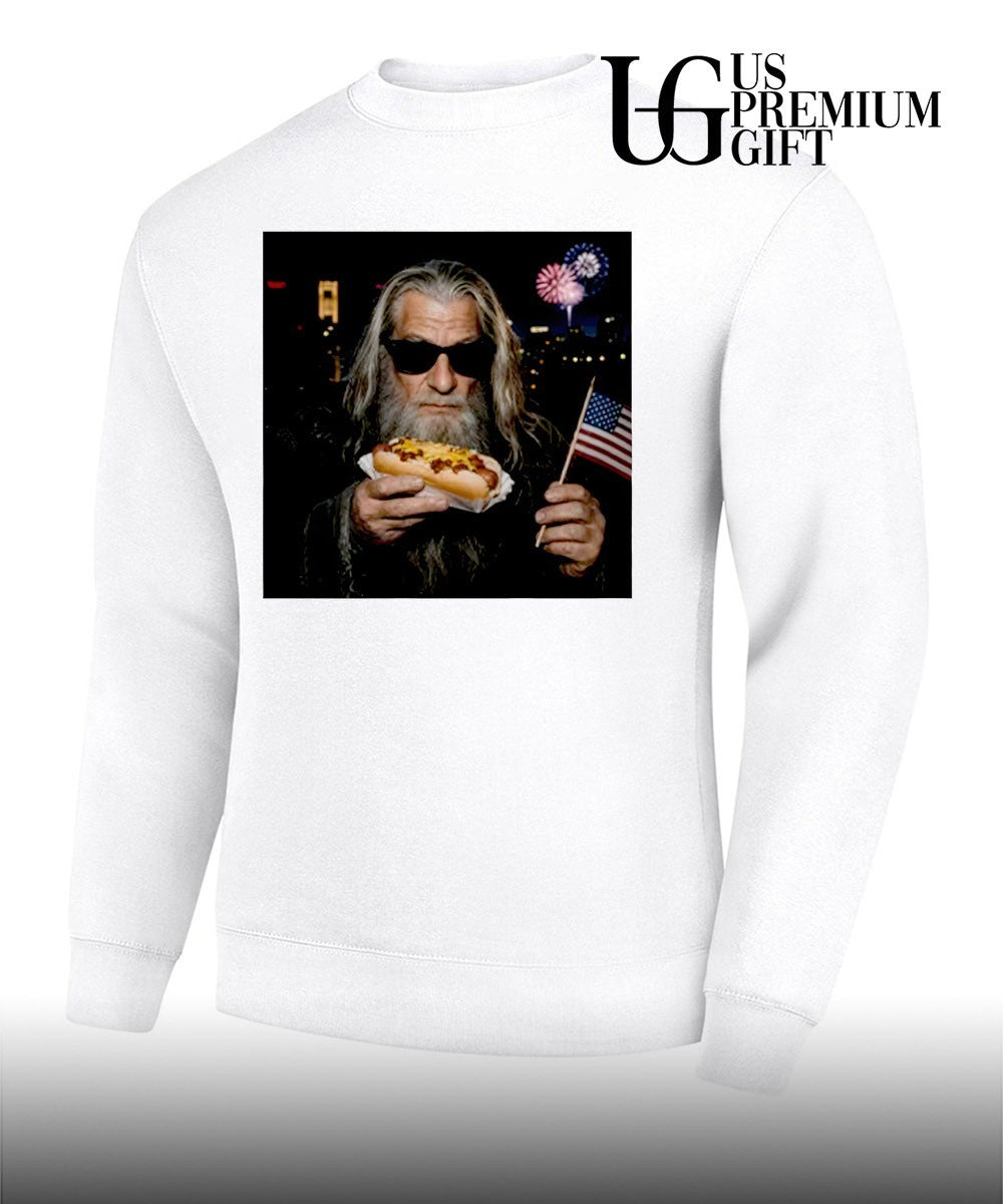 Gandalf Wizard Hot Dog 4th Of July shirt Unisex