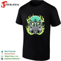 Gas mask soldier with green smoke and explosion goggles illustration graphic shirt Unisex