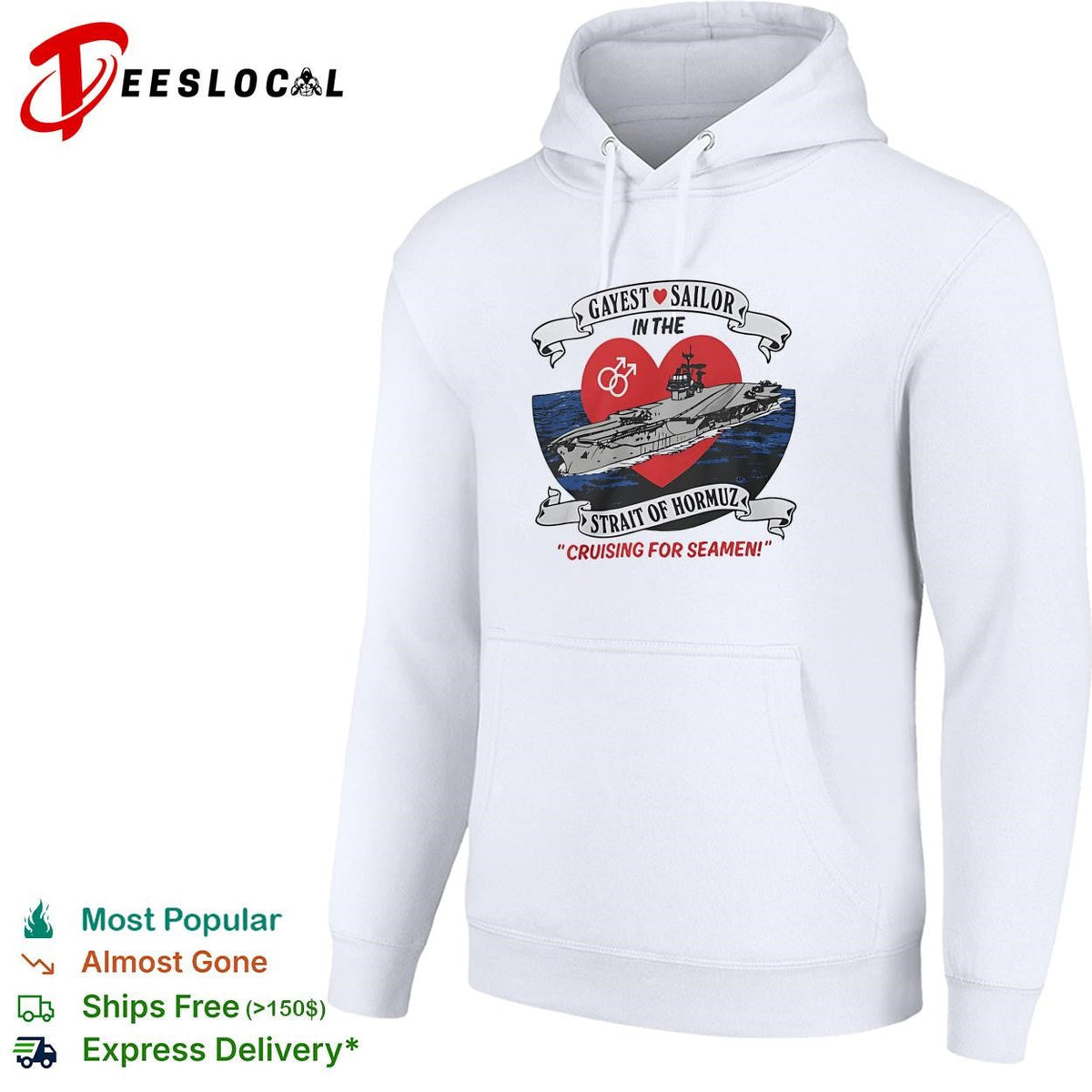 Gayest sailor Strait of Hormuz aircraft carrier cruising for seamen LGBTQ humor shirt Unisex
