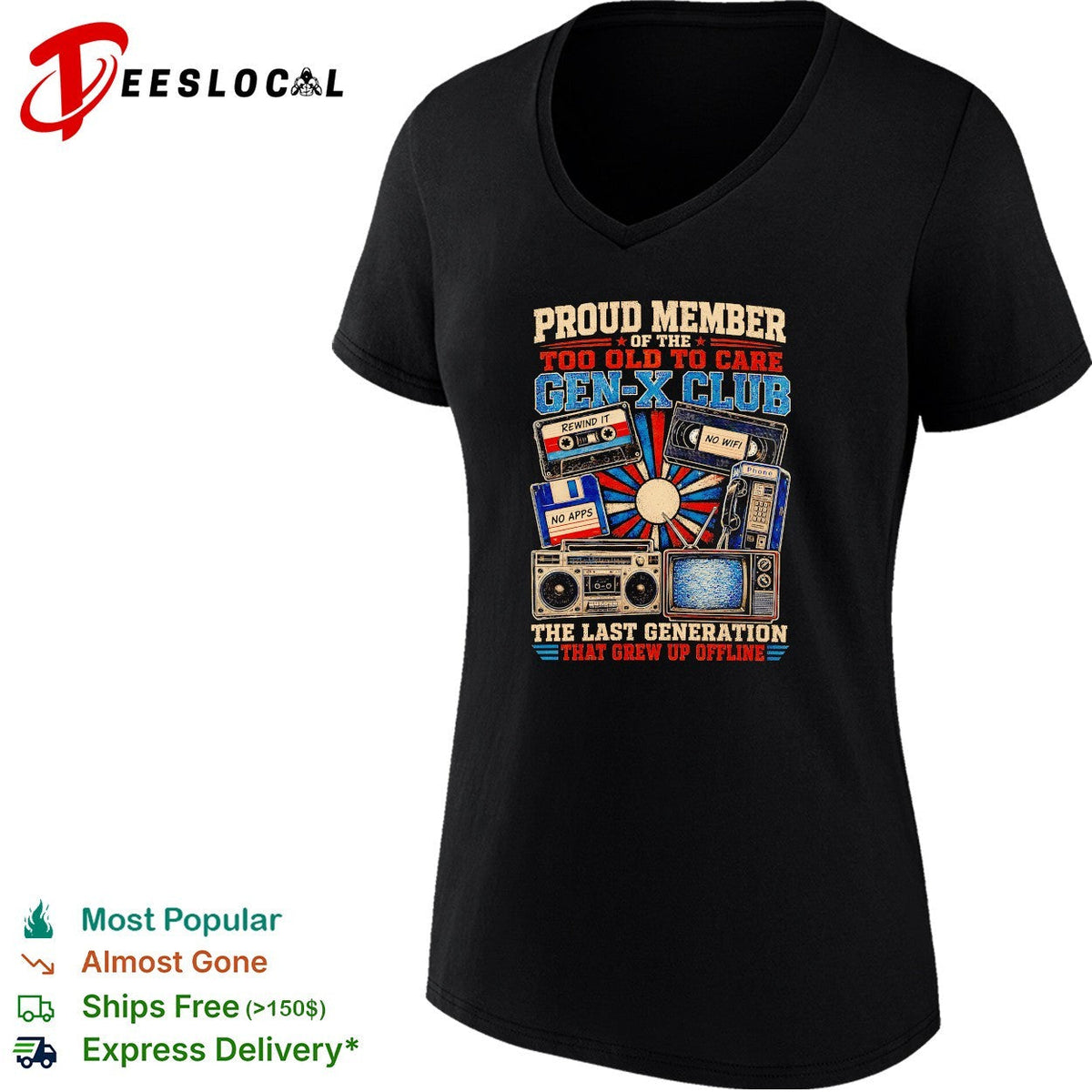 Gen x club the last generation that grew up offline shirt Unisex