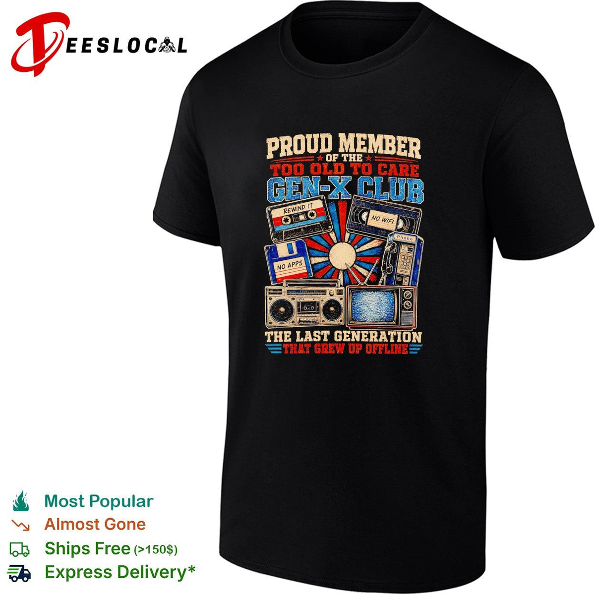 Gen x club the last generation that grew up offline shirt Unisex