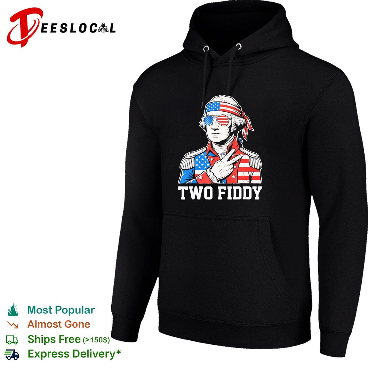 George Washington two fiddy shirt Unisex