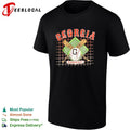 Georgia Baseball G logo with crossed bats and grid background university shirt Unisex