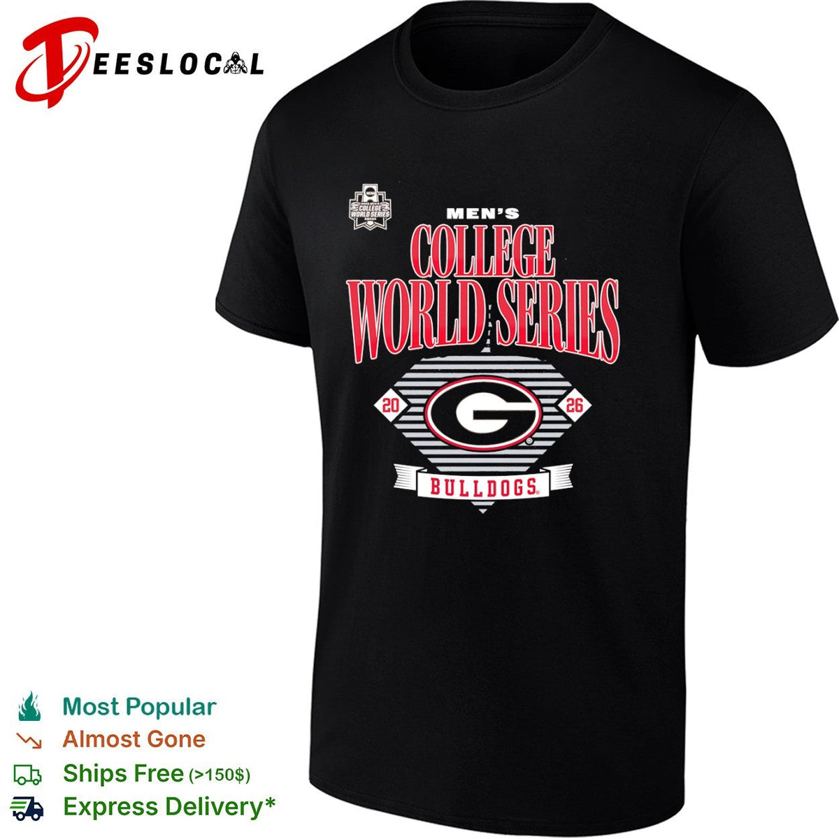 Georgia Bulldogs 2026 College World Series Omaha NCAA Championship shirt Unisex