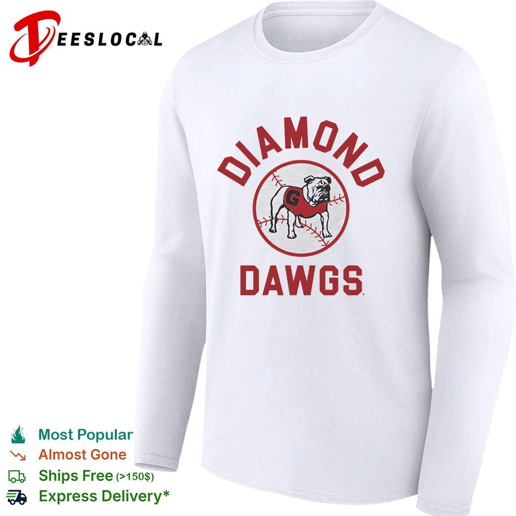 Georgia Bulldogs Diamond Dawgs baseball circle logo shirt Unisex