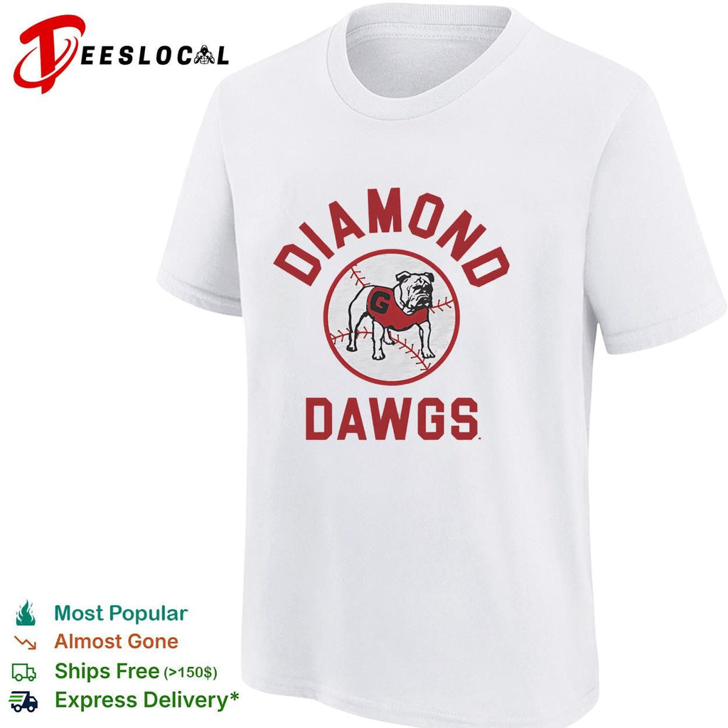 Georgia Bulldogs Diamond Dawgs baseball circle logo shirt Unisex