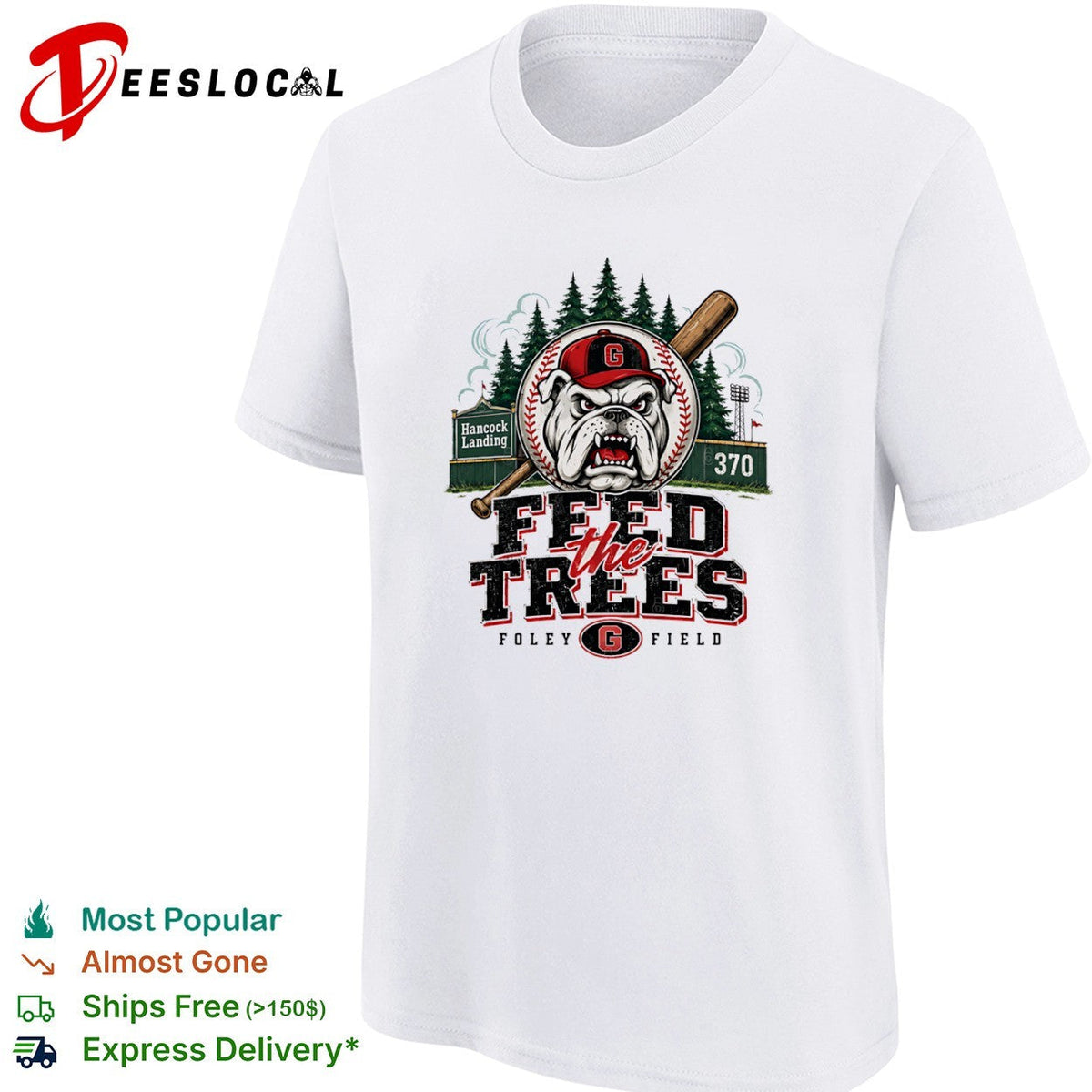 Georgia Bulldogs Feed the Trees Foley Field Hancock Landing Baseball NCAA shirt Unisex
