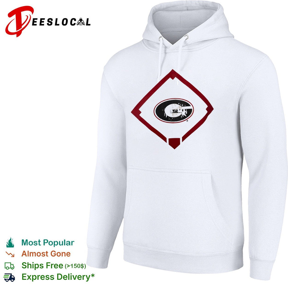 Georgia Bulldogs Logo with Baseball Diamond Field shirt Unisex