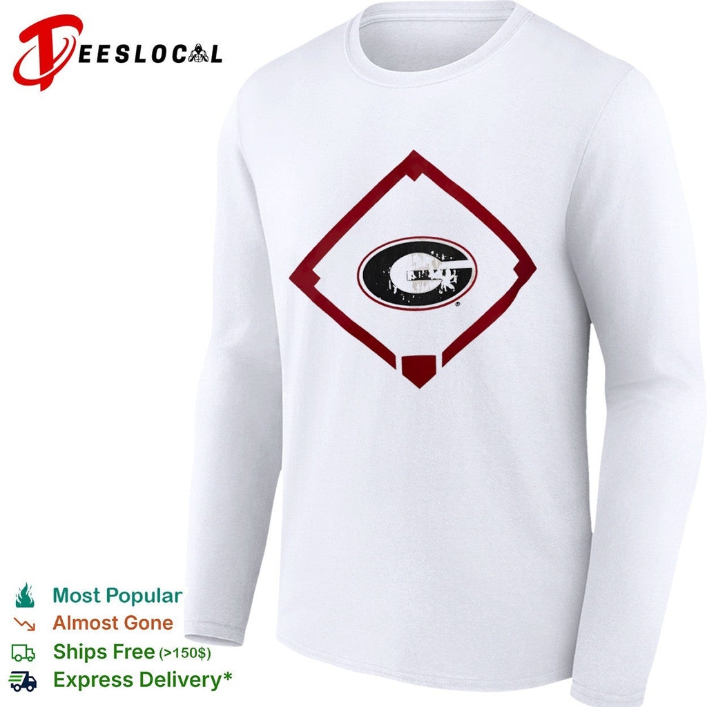 Georgia Bulldogs Logo with Baseball Diamond Field shirt Unisex
