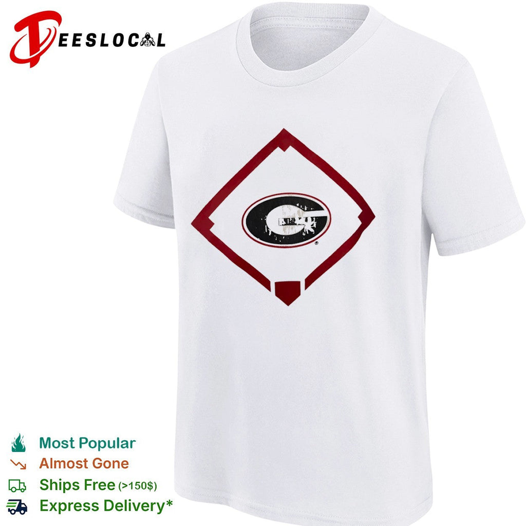 Georgia Bulldogs Logo with Baseball Diamond Field shirt Unisex