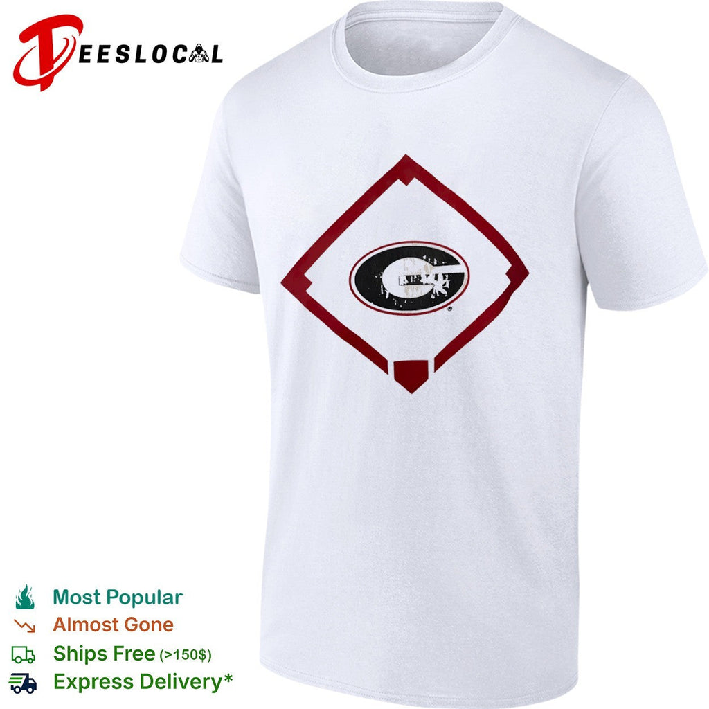 Georgia Bulldogs Logo with Baseball Diamond Field shirt Unisex