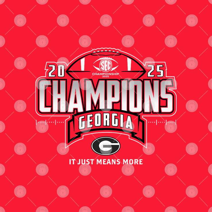 Georgia Bulldogs SEC Champions 2025 T Shirt Unisex