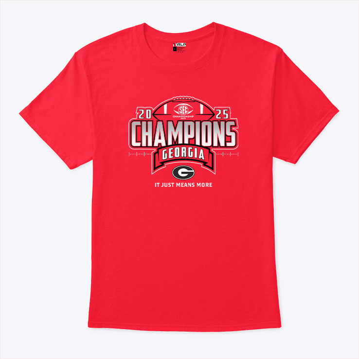 Georgia Bulldogs SEC Champions 2025 T Shirt Unisex