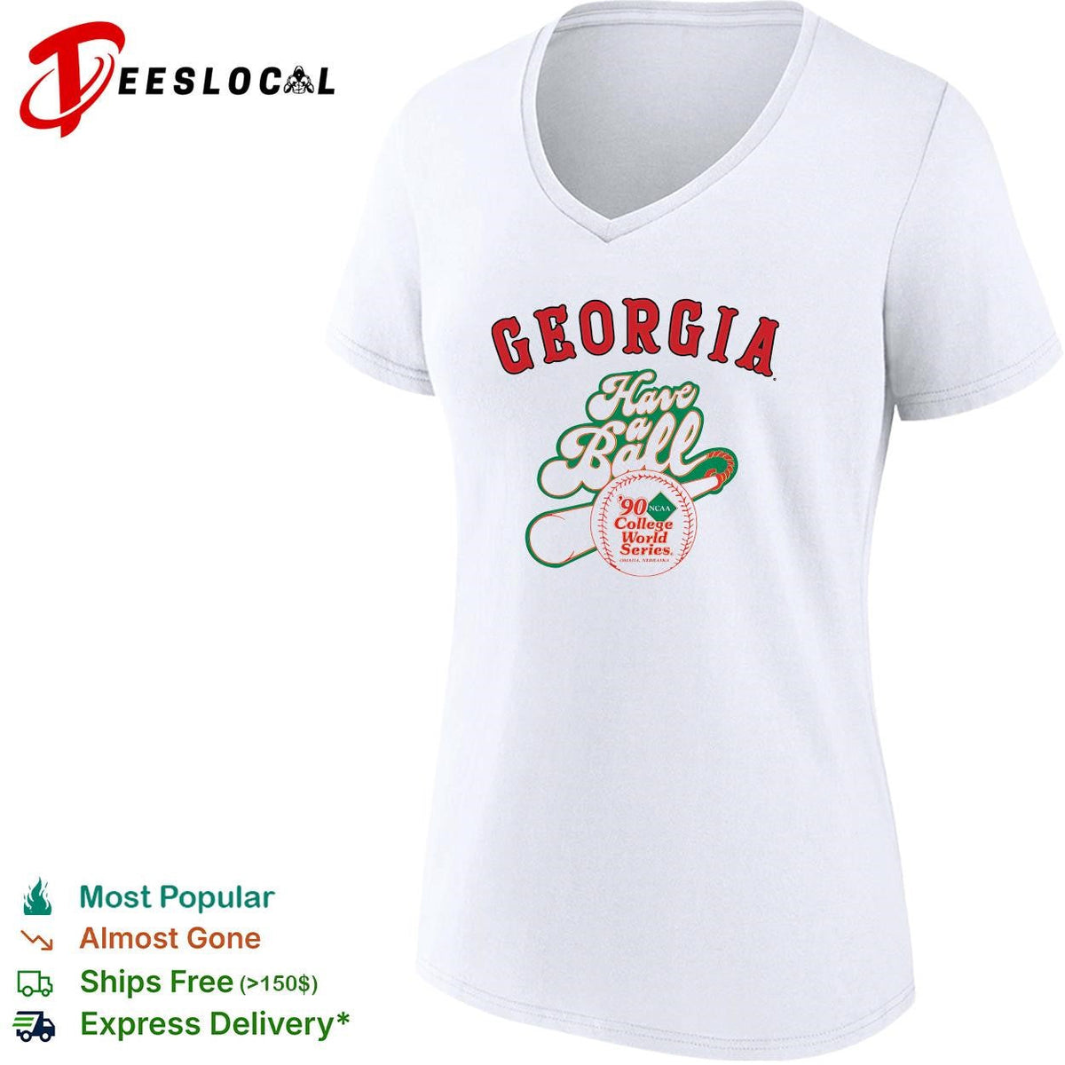 Georgia Bulldogs have a ball 1990 NCAA College World Series baseball shirt Unisex