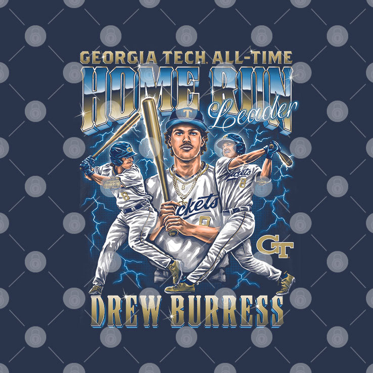 Georgia Tech All-Time Home Run Leader Drew Burress T Shirt Unisex
