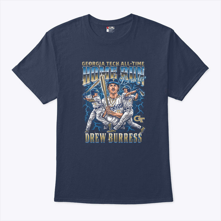 Georgia Tech All-Time Home Run Leader Drew Burress T Shirt Unisex