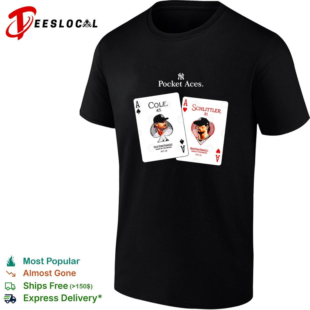 Gerrit Cole Schlittler New York Yankees pocket aces graphic shirt Unisex