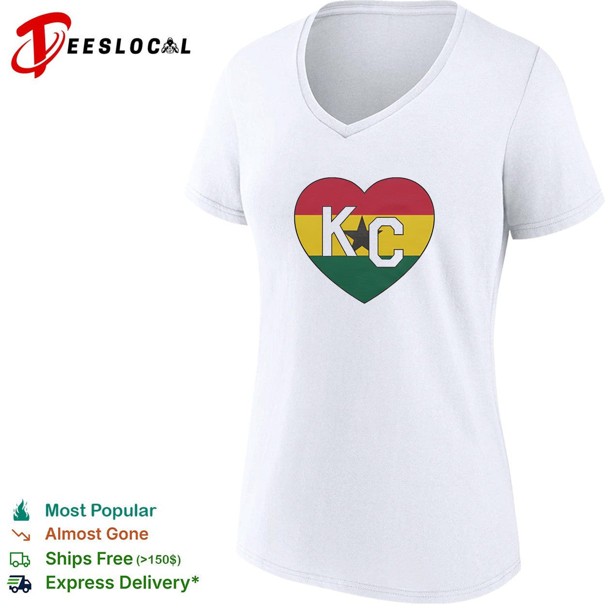 Ghana x KC Heart retro shirt Unisex