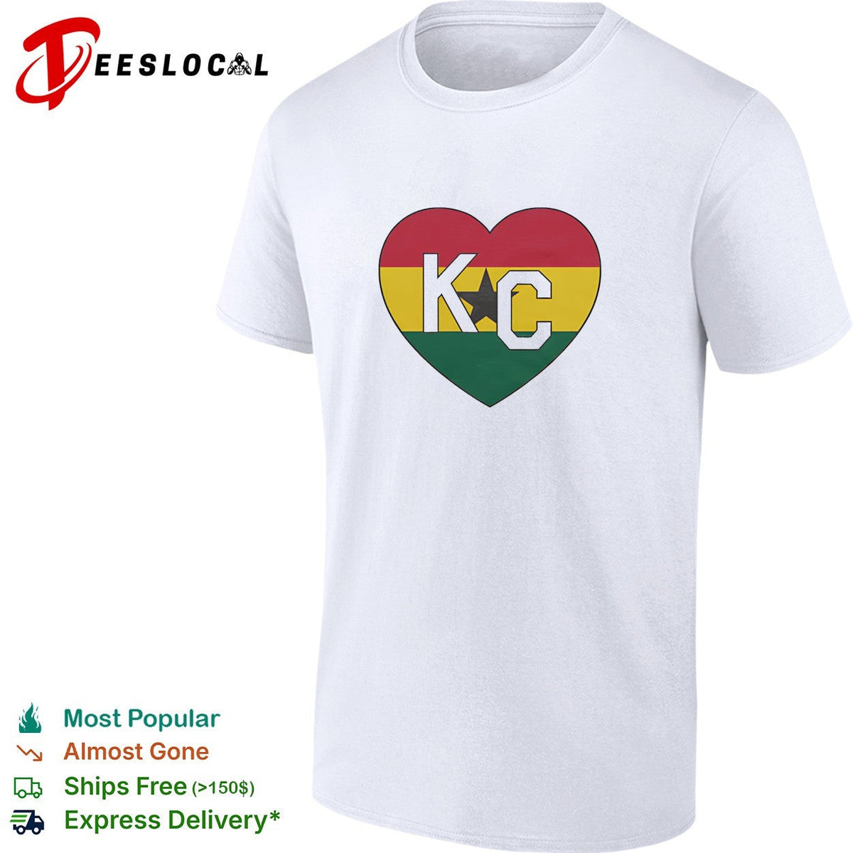 Ghana x KC Heart retro shirt Unisex