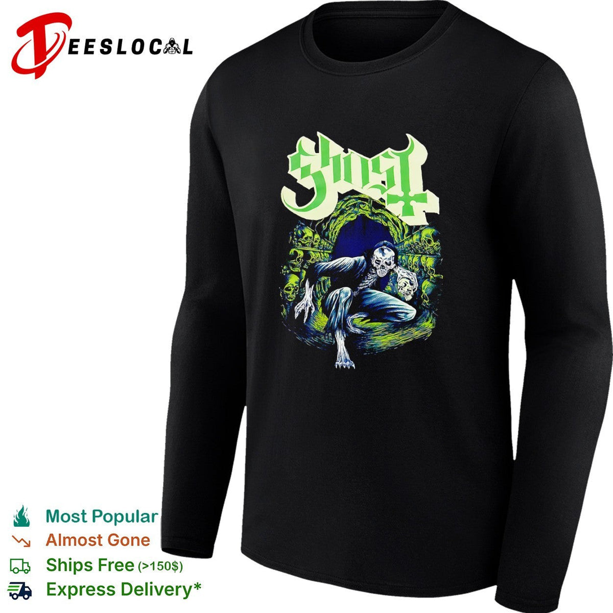Ghost Band Skeleton Skull Catacombs shirt Unisex