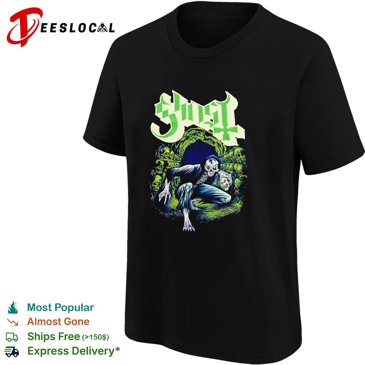 Ghost Band Skeleton Skull Catacombs shirt Unisex