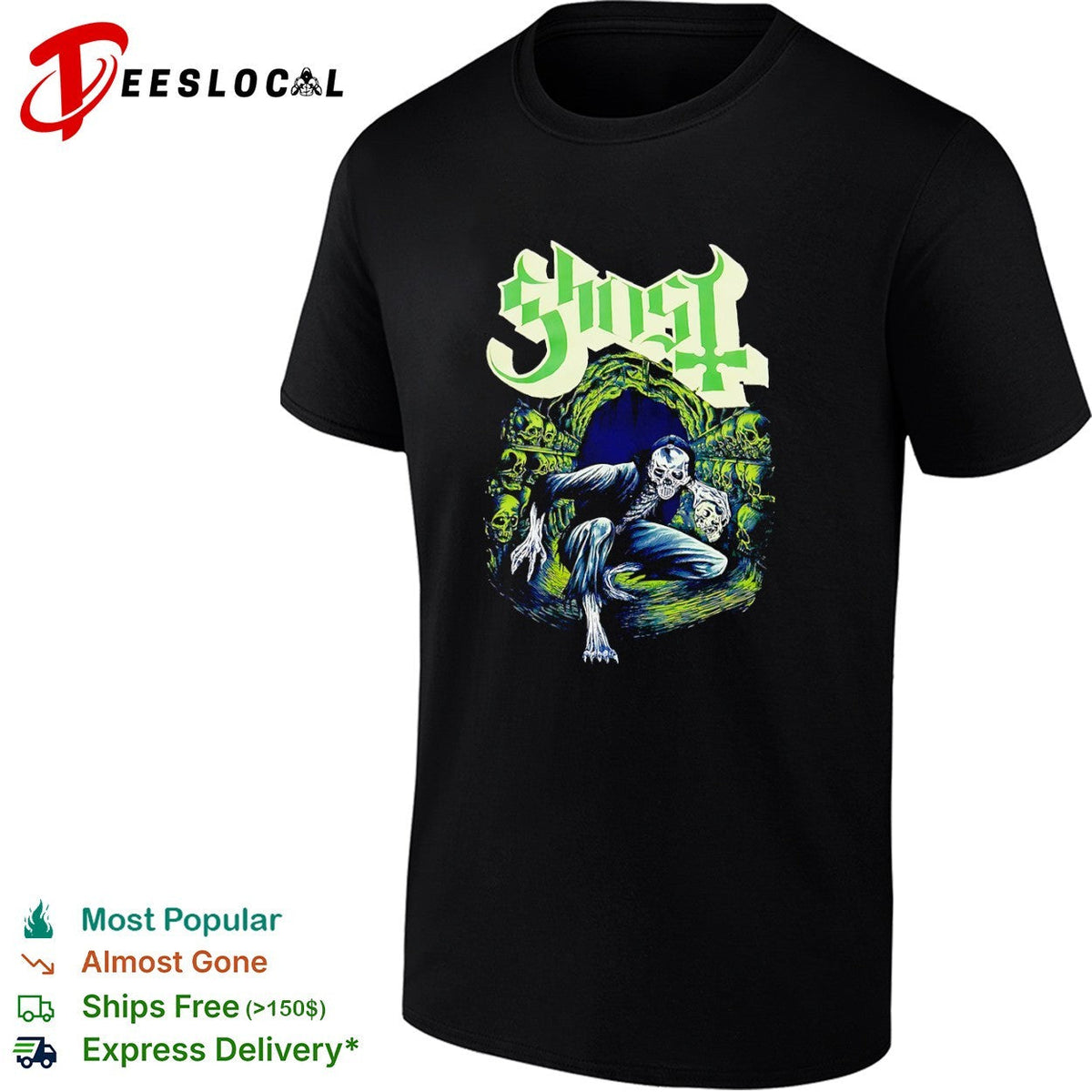Ghost Band Skeleton Skull Catacombs shirt Unisex
