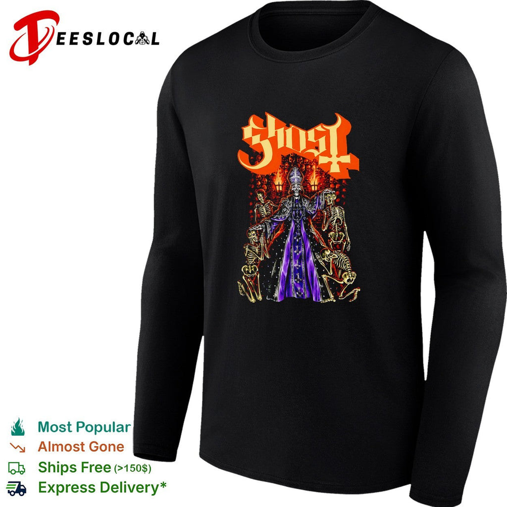 Ghost band skeleton nuns candlelight shirt Unisex
