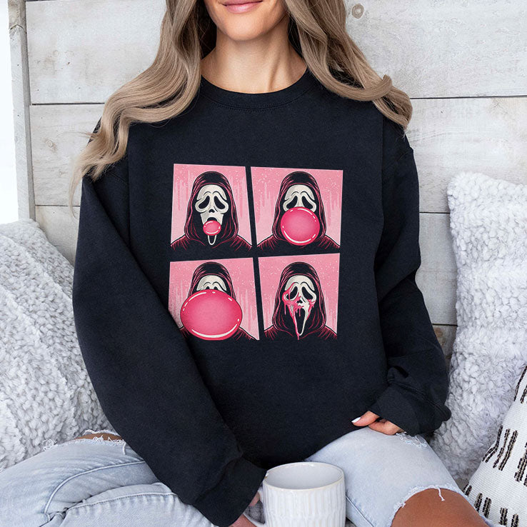 Ghostface Bubble Pink Gum Halloween Shirt Unisex