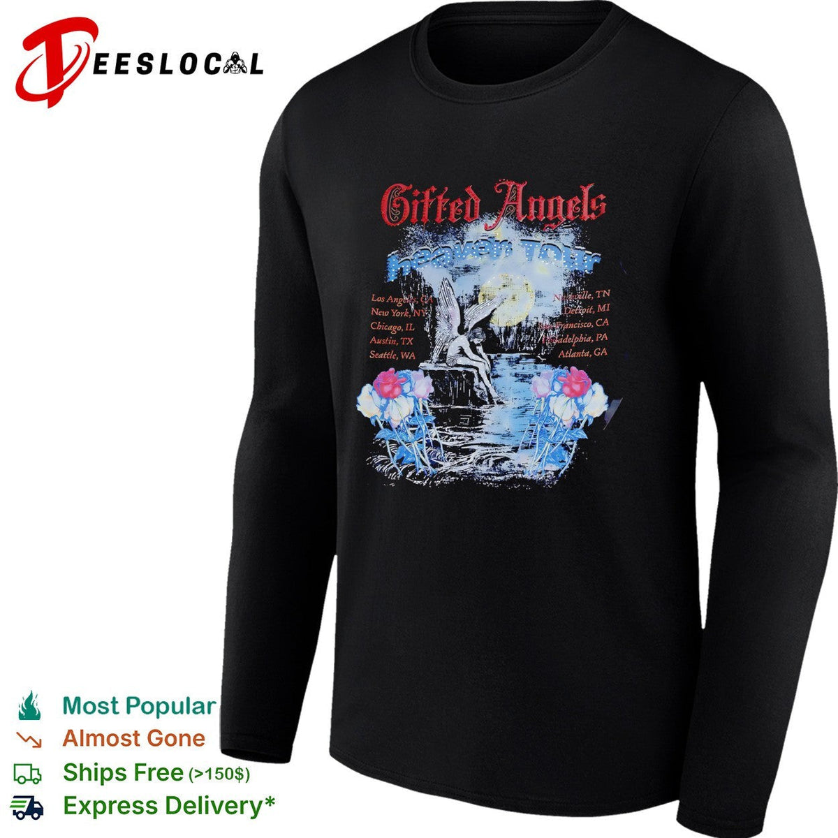 Gifted Angels Heaven Tour Los Angeles New York Chicago Austin Seattle shirt Unisex