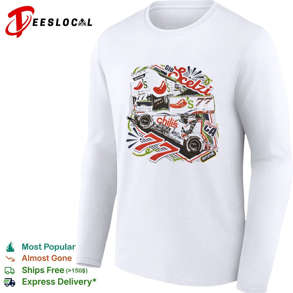 Gio Scelzi Chili s 77 Spire Motorsports Fresno CA Sprint Car Racing Graphic shirt Unisex