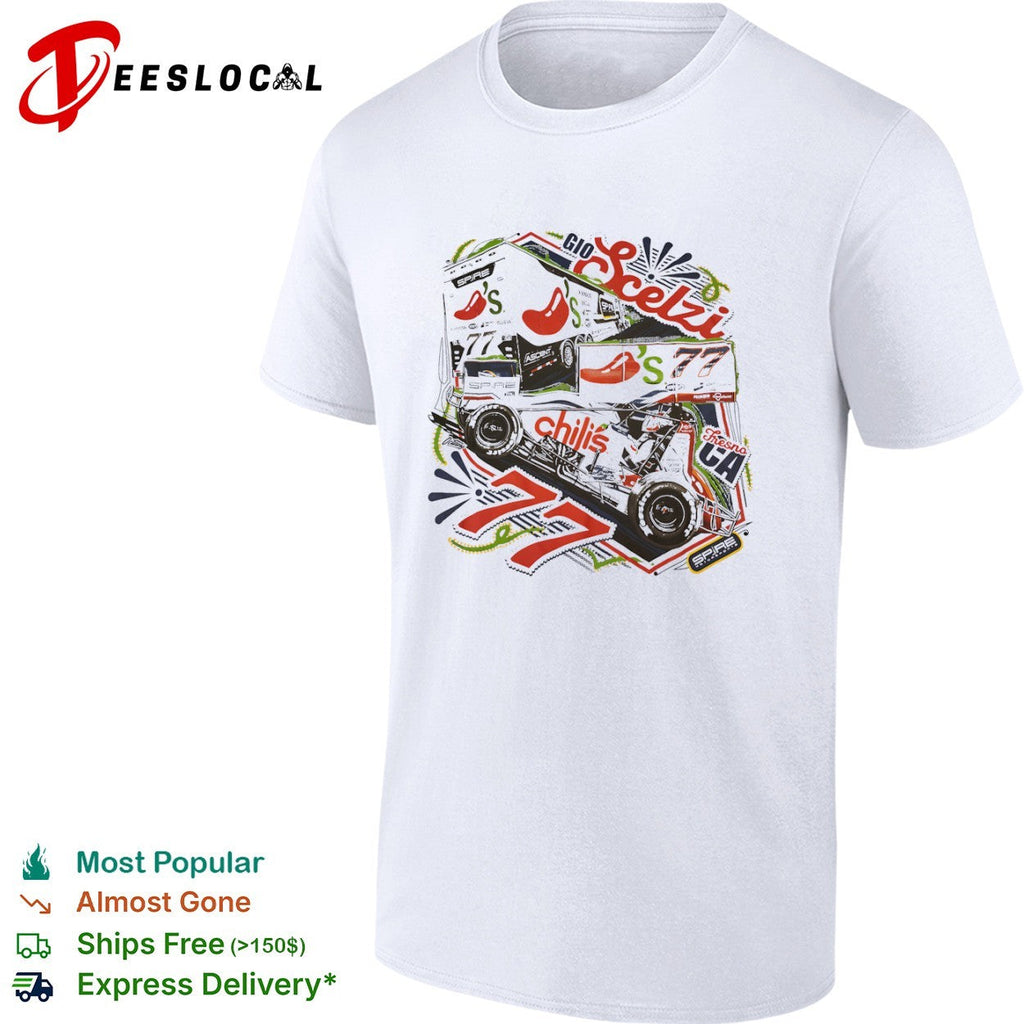 Gio Scelzi Chili s 77 Spire Motorsports Fresno CA Sprint Car Racing Graphic shirt Unisex