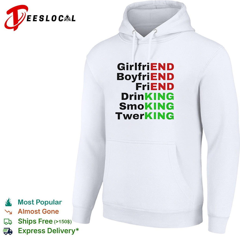 Girlfriend boyfriend friend drinking smoking twerking vintage shirt Unisex