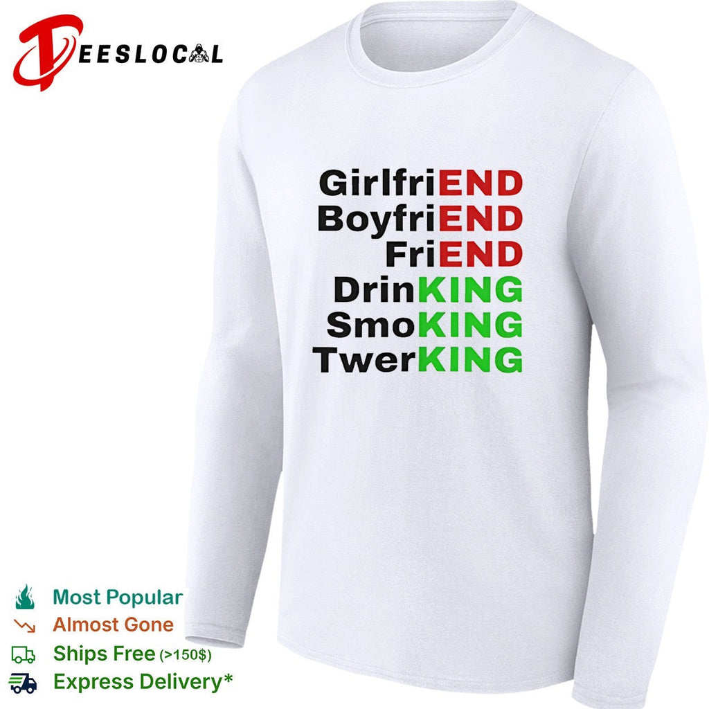 Girlfriend boyfriend friend drinking smoking twerking vintage shirt Unisex