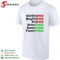 Girlfriend boyfriend friend drinking smoking twerking vintage shirt Unisex