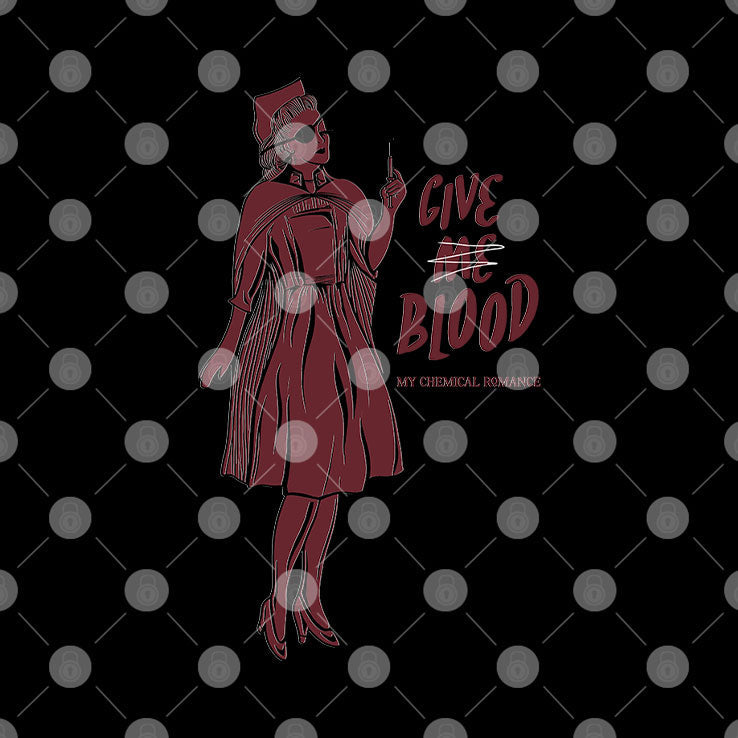 Give Me Blood Gothic Nurse Horror T Shirt Unisex