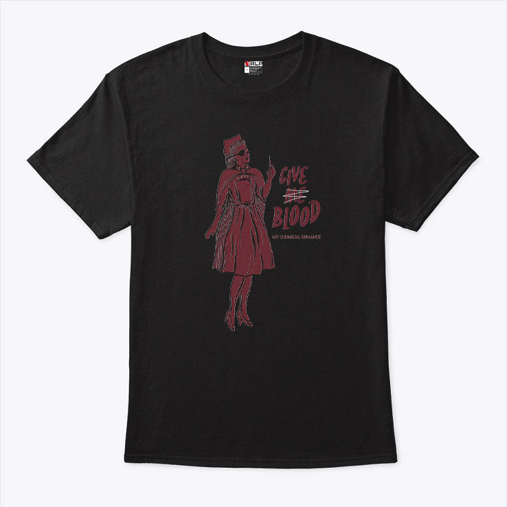 Give Me Blood Gothic Nurse Horror T Shirt Unisex