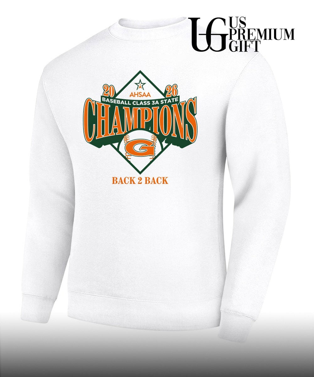 Glenwood Gators 2026 AHSAA baseball class 3A State Champions back 2 back Unisex