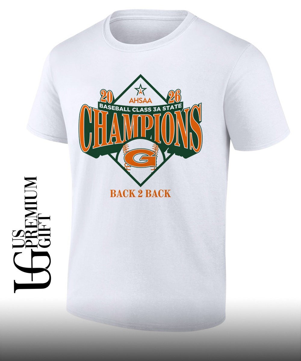 Glenwood Gators 2026 AHSAA baseball class 3A State Champions back 2 back Unisex