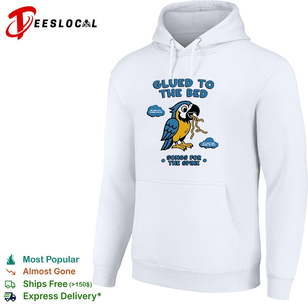 Glued to the bed parrot songs for the spine album art shirt Unisex