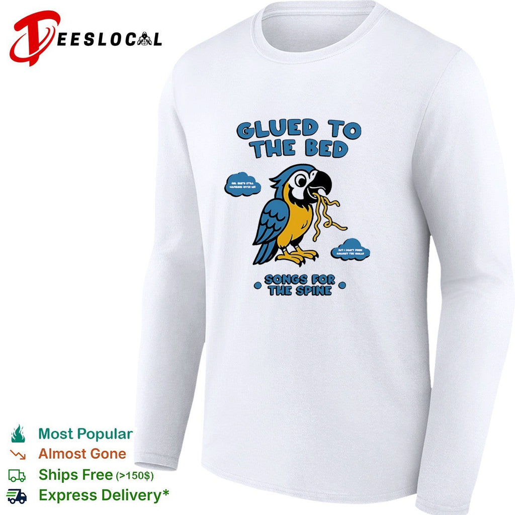 Glued to the bed parrot songs for the spine album art shirt Unisex
